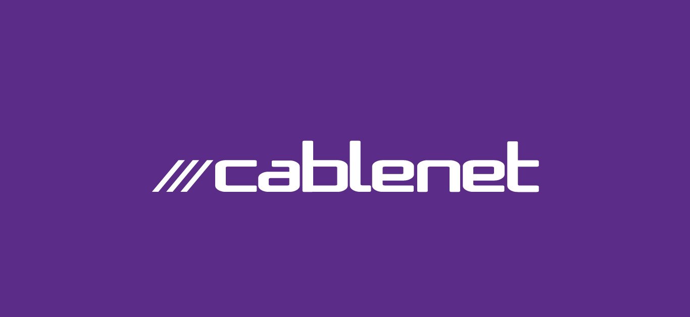 Cablenet logo on purple background