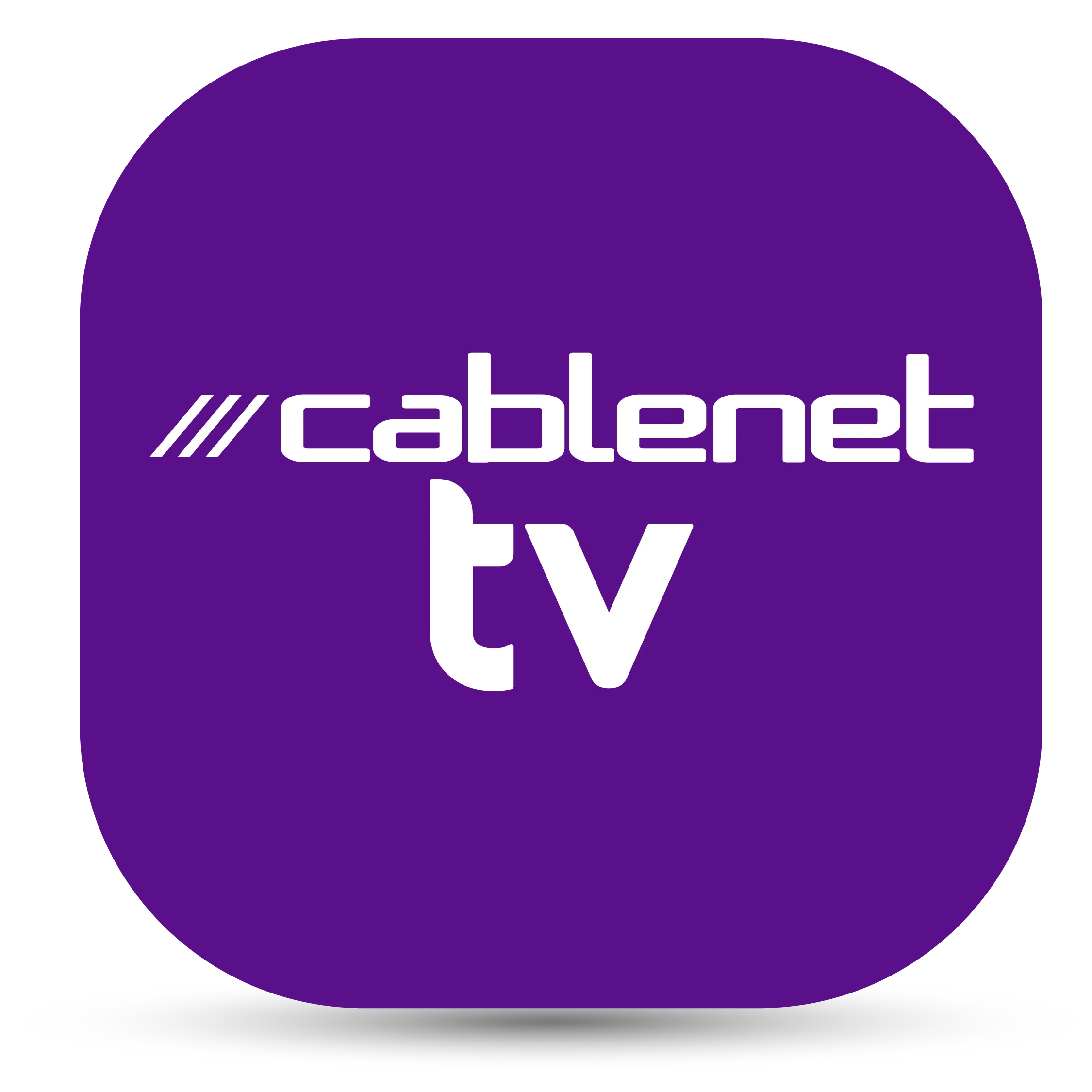 Cablenet TV logo in purple background
