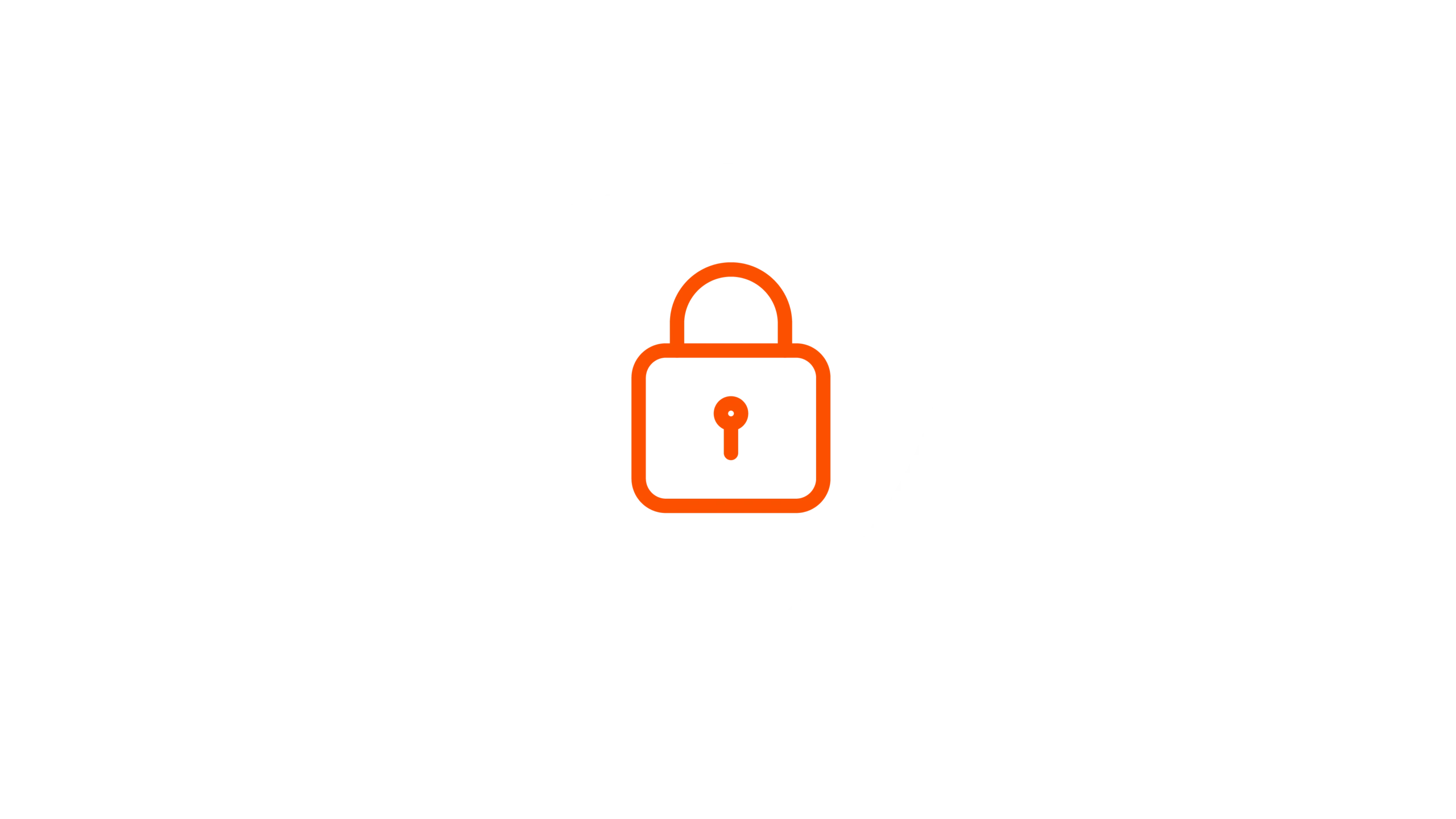 Outlined shield icon with orange lock for Cablenet Cybersecurity solutions