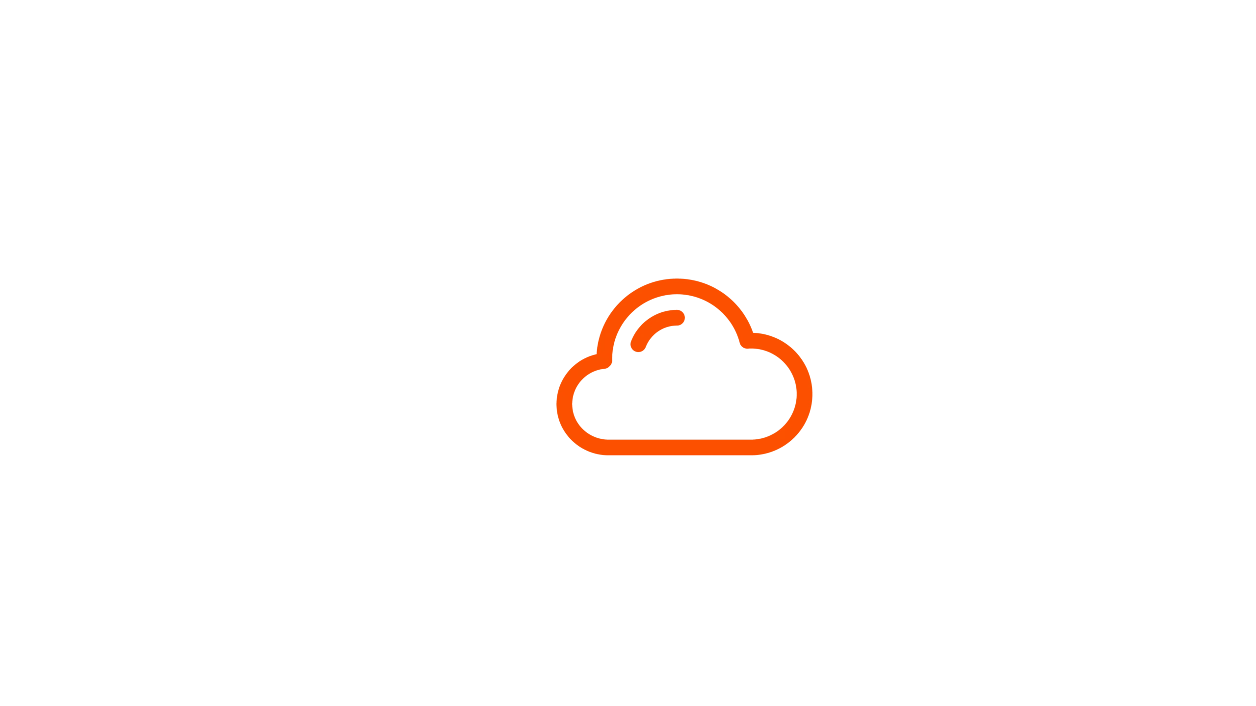 Outlined mobile icon with orange cloud for Cablenet IoT and M2M solutions