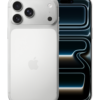Front and back view of iPhone 17 Pro Max in silver colour
