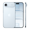 Front, back and side view of iPhone Air in sky blue colour