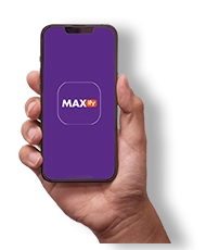 Hand holding a device displaying the Maxify app, Cablenet’s rewards programme
