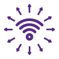 Whole-home WiFi coverage icon