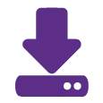Download measurement icon for the Cablenet speed test page